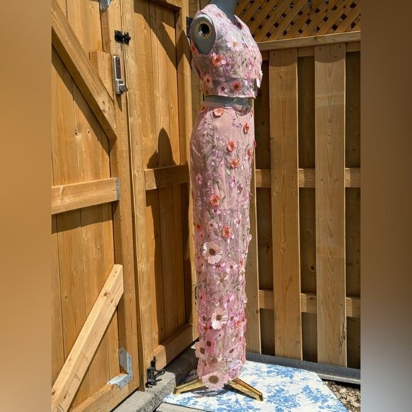 🆕 BRONX & BANCO 🧿 NWOT Jasmine Pastel Pink Multi Two Piece Set, Sz S / US 4 - Picture 4 of 14